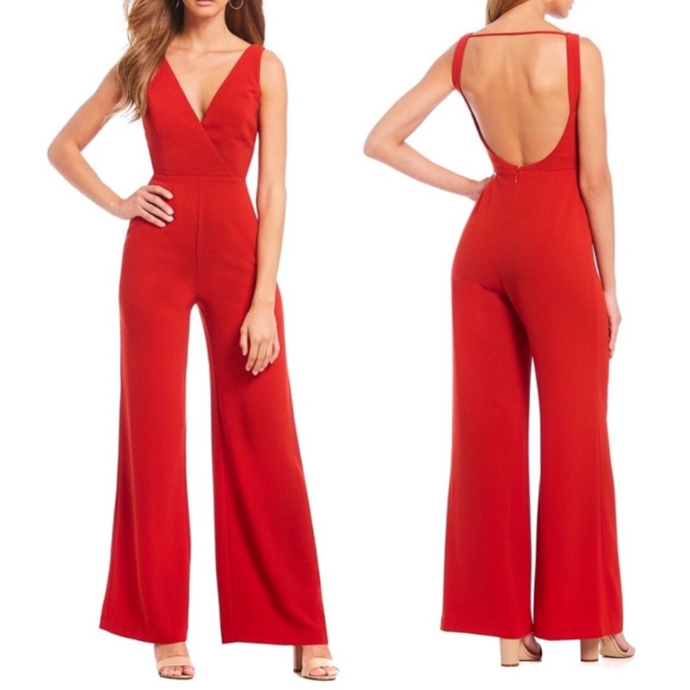 Wayf red jumpsuit